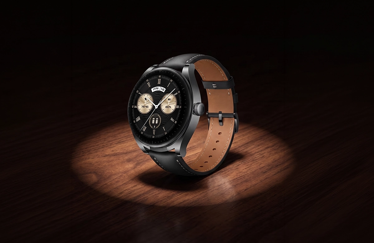 Deri kordonlu ve metal kasalı klasik tasarımlı akıllı saat illüstrasyonu.