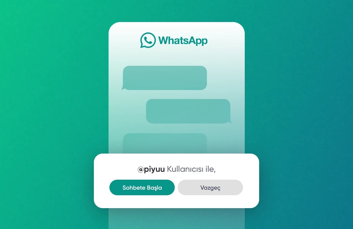 WhatsApp arayüzünde 